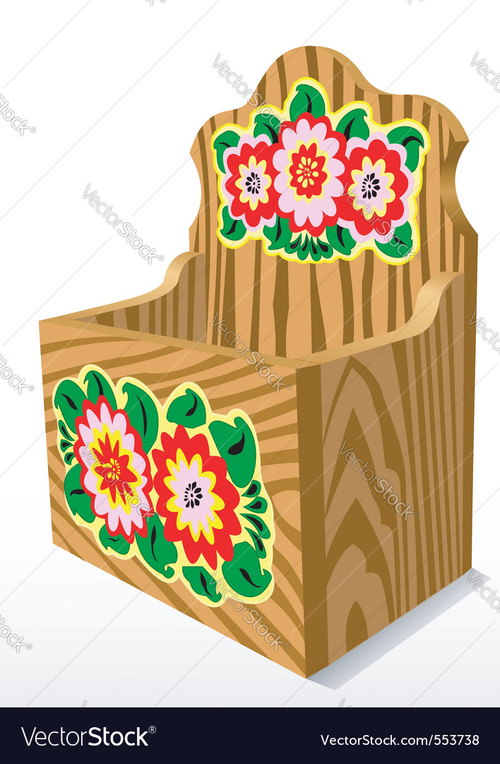 Wooden casket Royalty Free Vector Image - VectorStock