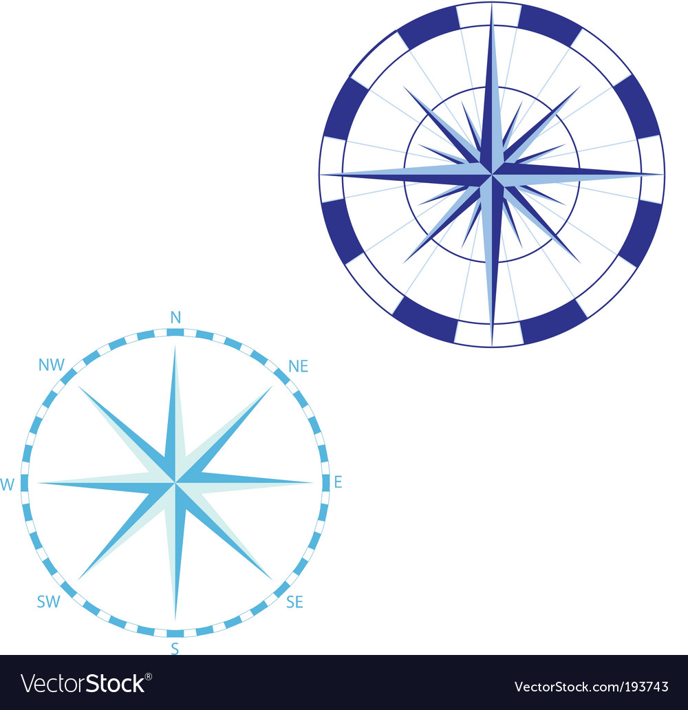 Compass Roses Royalty Free Vector Image Vectorstock