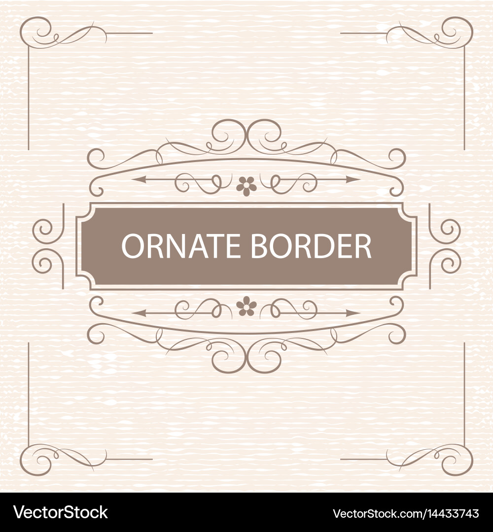 Decorative frame elegant element Royalty Free Vector Image