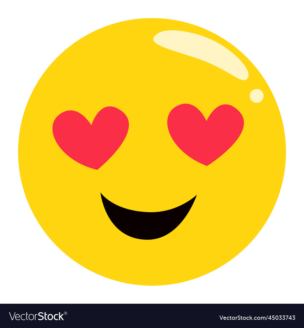 Emoji in love facial expression of lovely emoticon