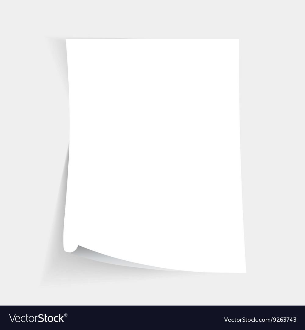 Empty Folded Paper Sheet Royalty Free Vector Image