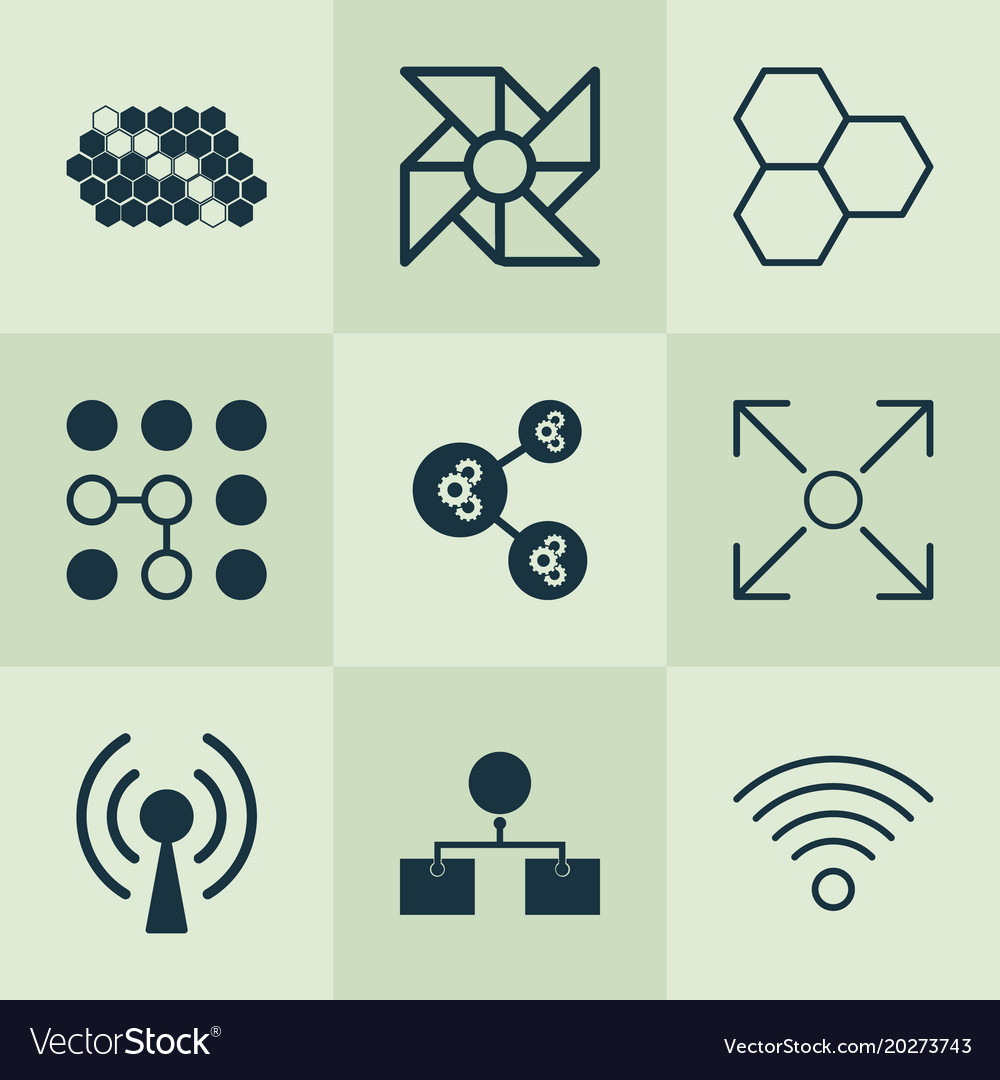 Learning icons set with conditional algorithm Vector Image