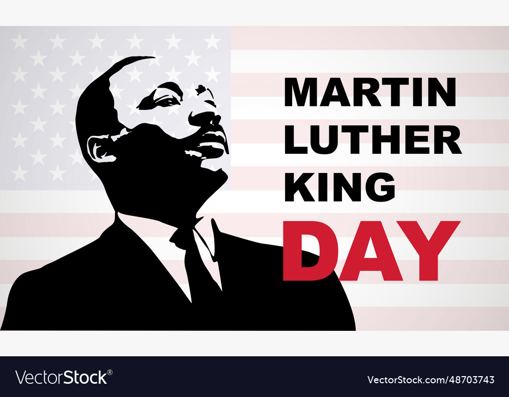 Martin luther king day flyer banner or poster Vector Image