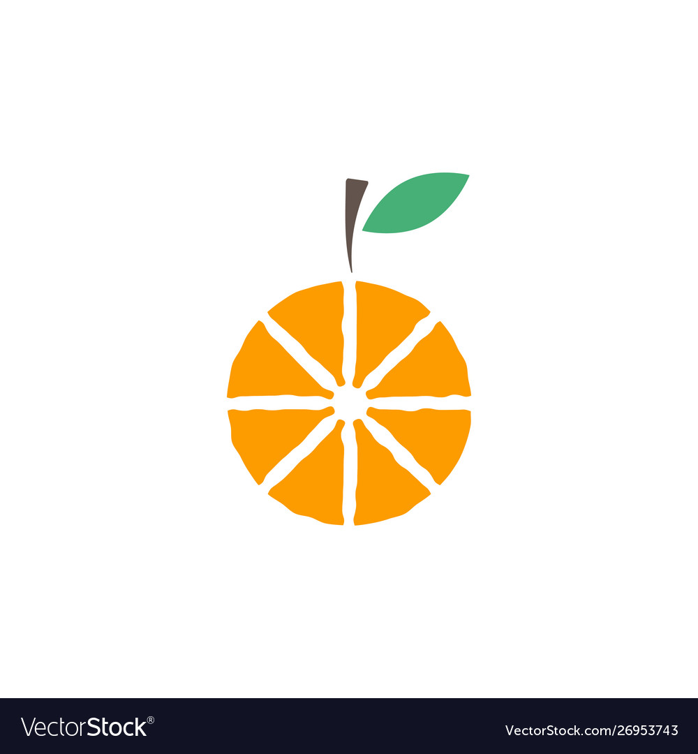 Orange fruit graphic design template isolated