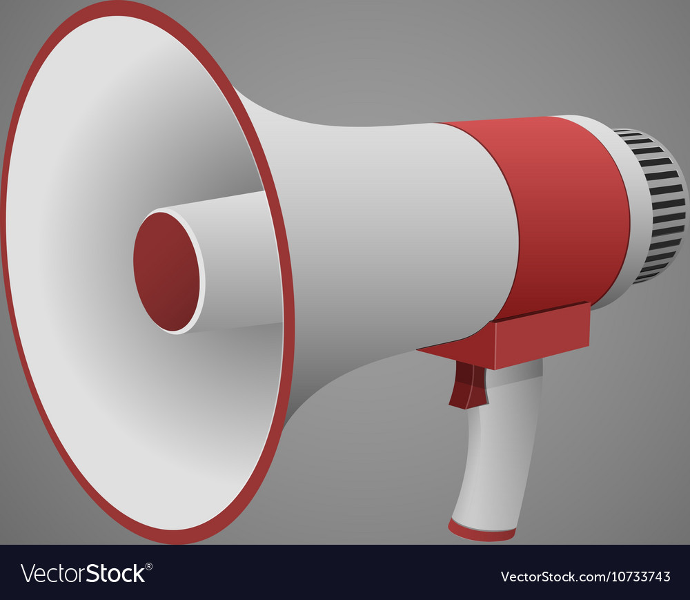 Realistic megaphone isolated