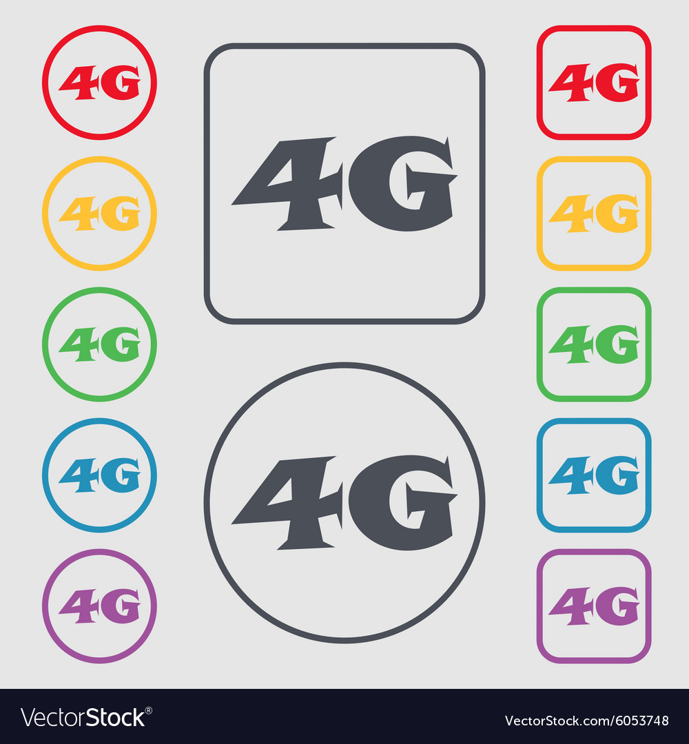 4g sign icon mobile telecommunications technology