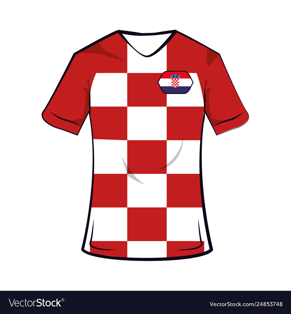 Croatia soccer tshirt Royalty Free Vector Image