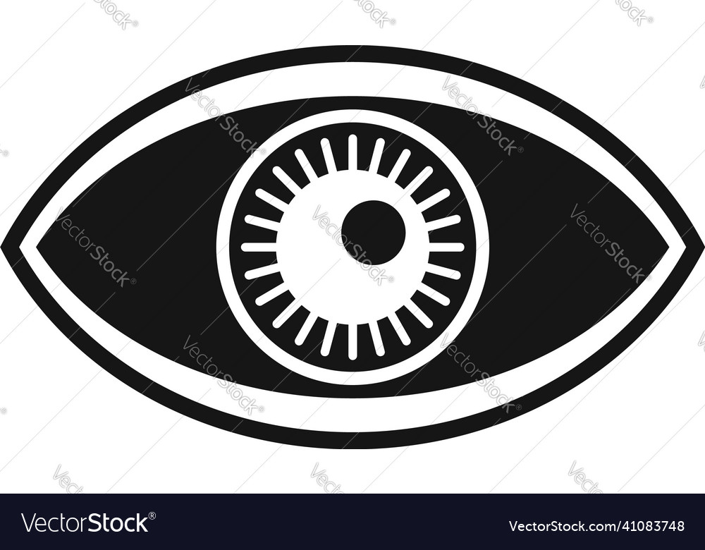 Eye watch icon simple view vision Royalty Free Vector Image