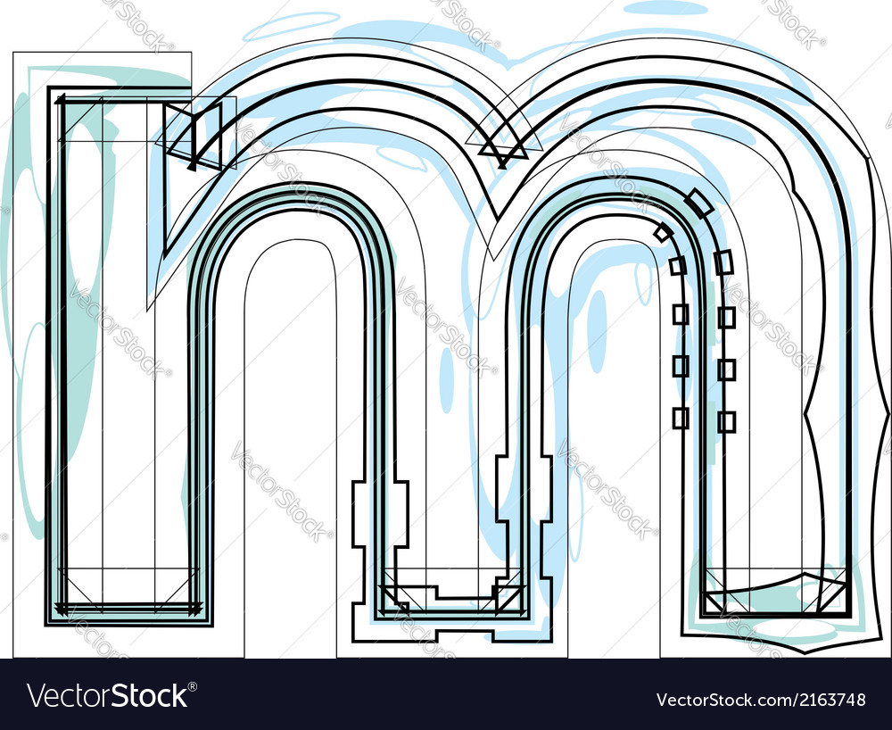 Font letter m