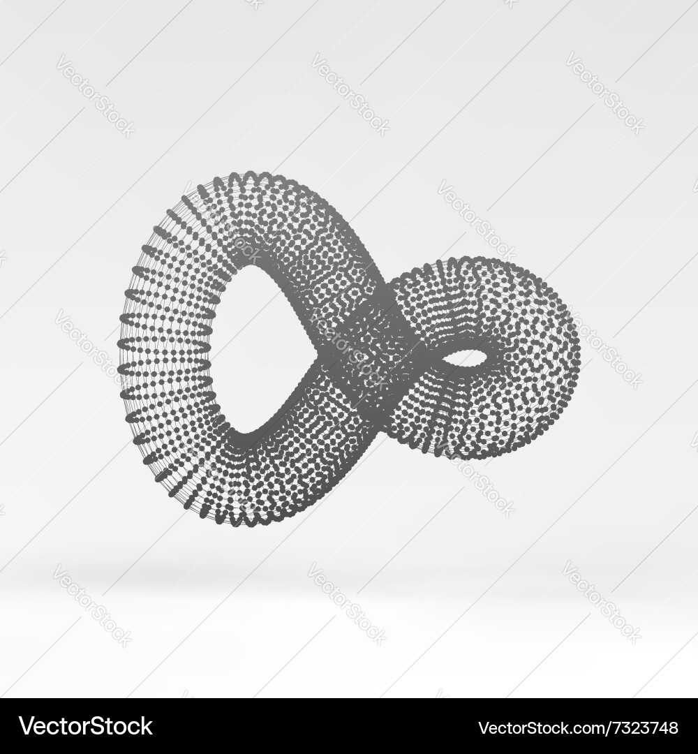 Infinity Symbol abstrakt 3d design element icon Vektorbild