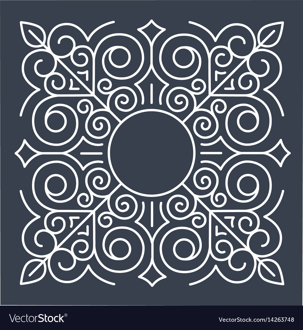 Linear frames design template Royalty Free Vector Image