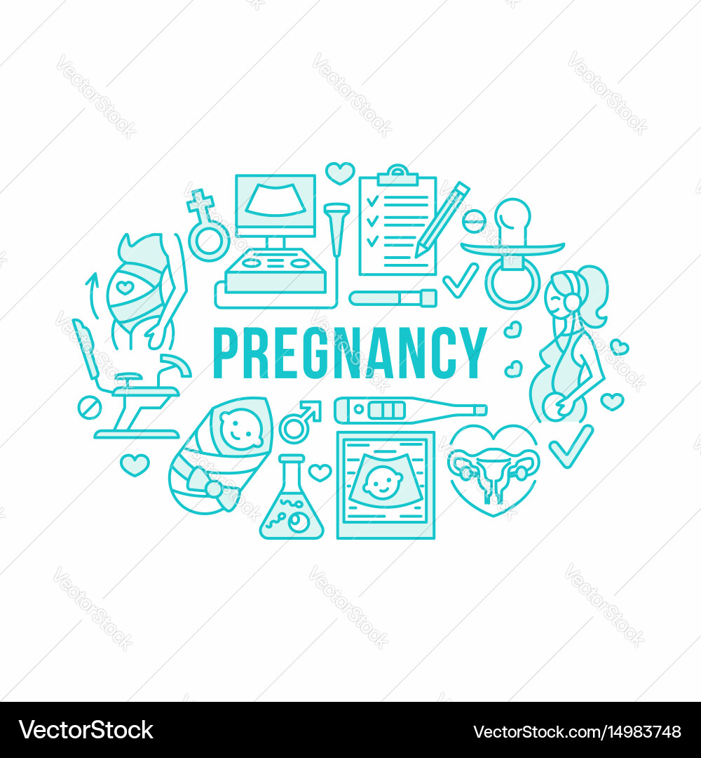 Medical Gynecology Banner Royalty Free Vector Image