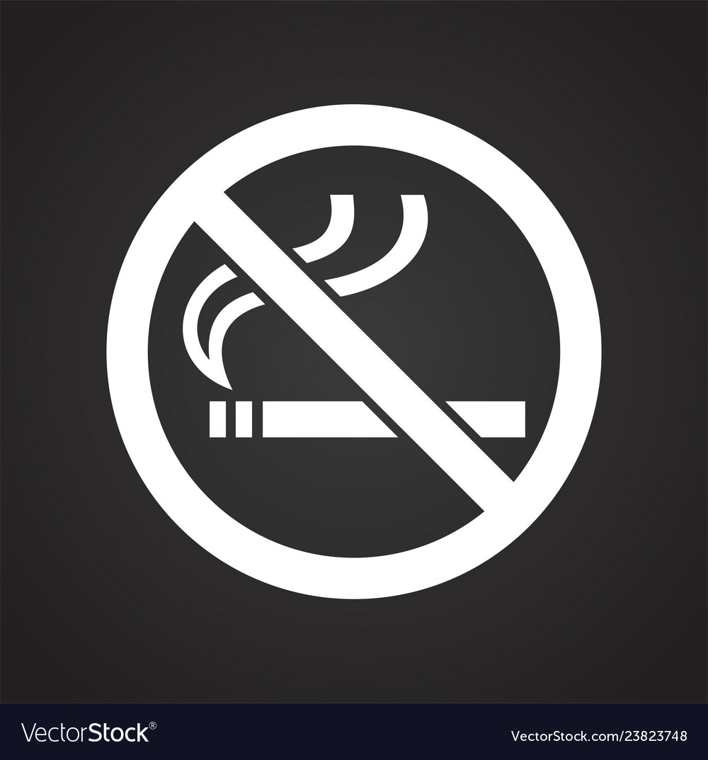 No smoking allowed sign on black background