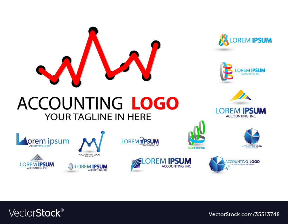 Set logo collection accounting design