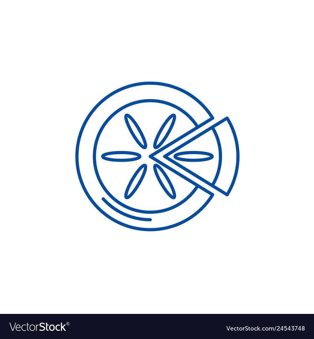 Winter cake line icon concept flat