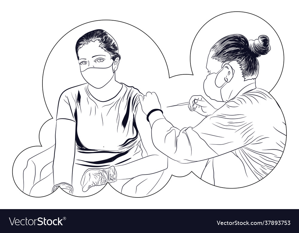 18 plus covid19 vaccination ongoing process Vector Image