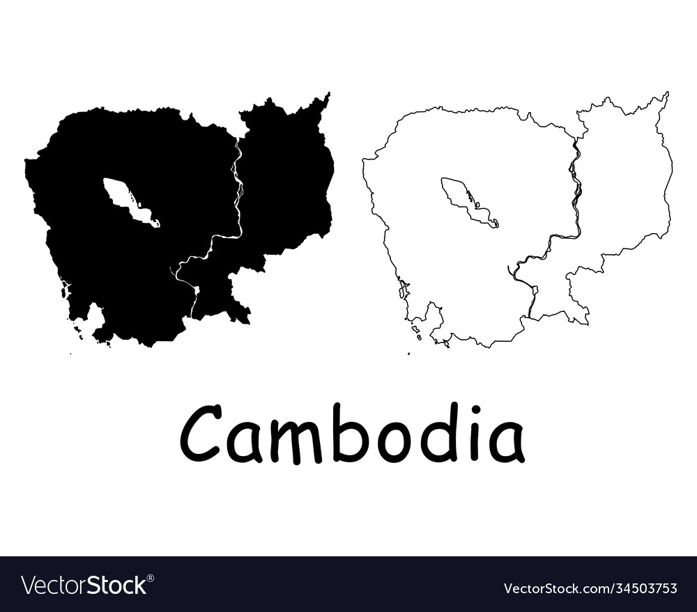 Cambodia Map Royalty Free Vector Image Vectorstock