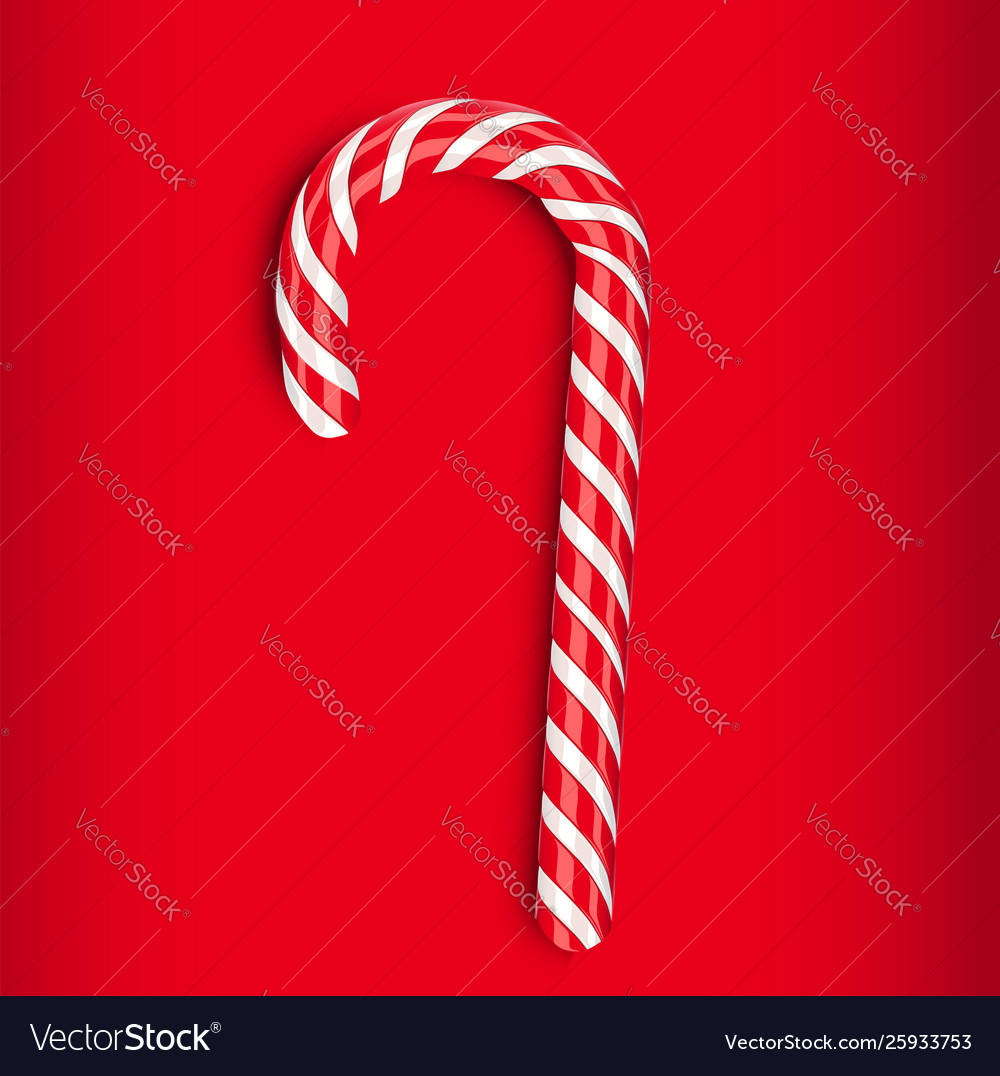 High detailed red candy cane