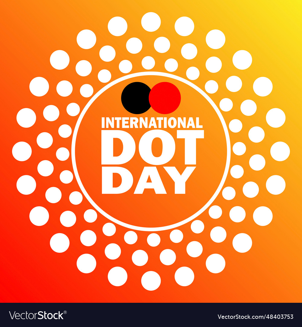 International dot day Royalty Free Vector Image