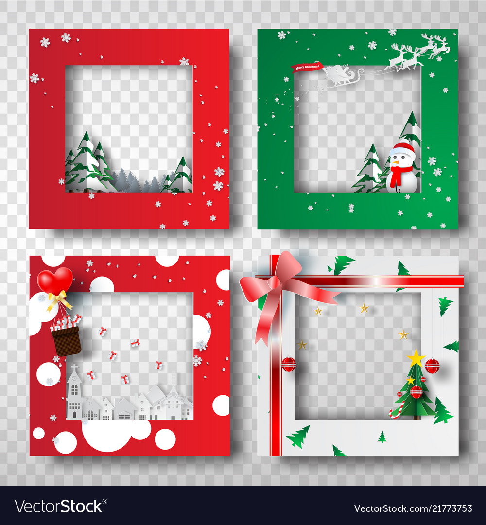 Download Paper Art And Craft Of Christmas Border Frame Vector Image PSD Mockup Templates