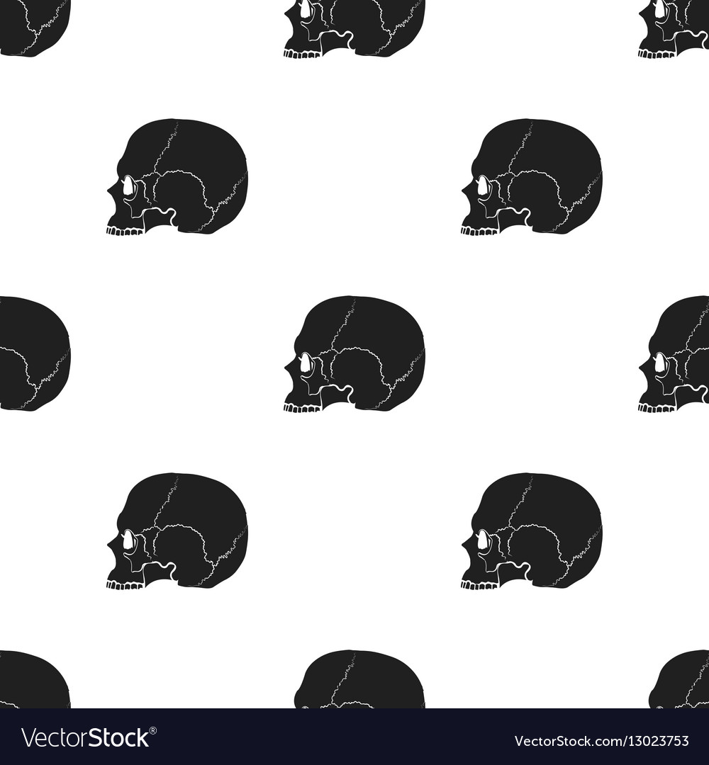 Skull icon in black style isolated on white