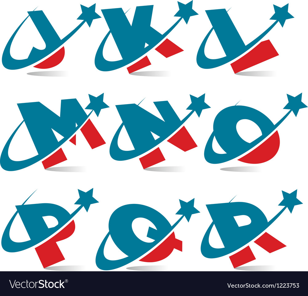 Swoosh patriotic alphabet logo