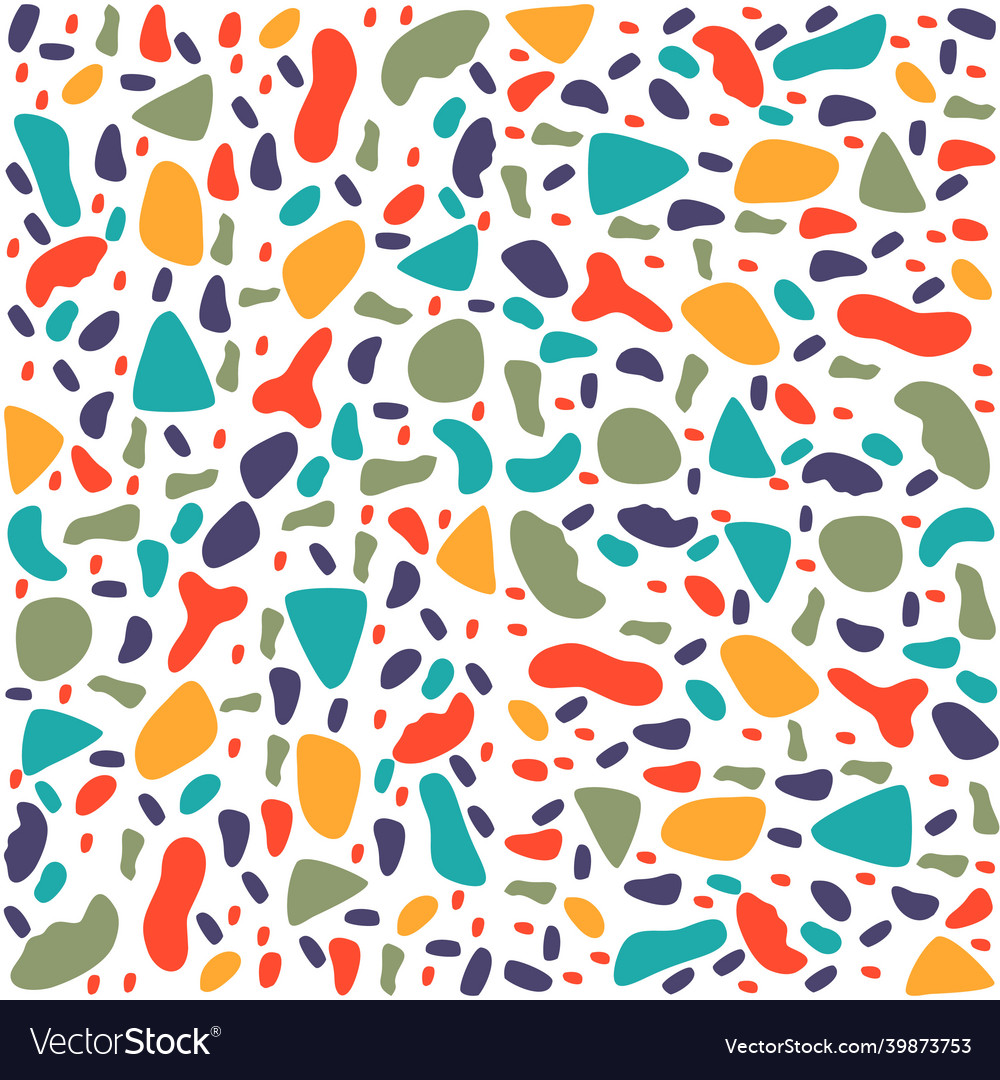 Terrazzo abstract colorful seamless pattern Vector Image