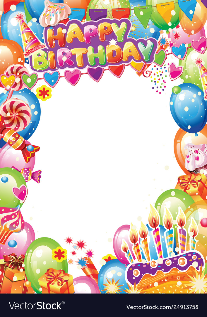 Birthday card with place for text Royalty Free Vector Image