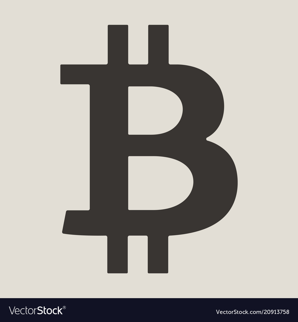 Bitcoin sign icon for internet money crypto