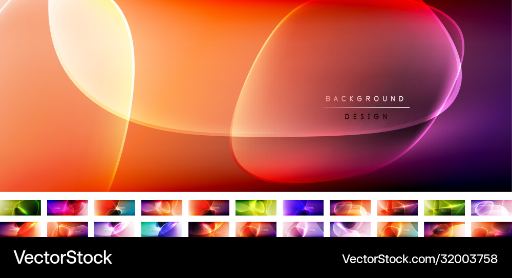 Collection abstract backgrounds - liquid Vector Image