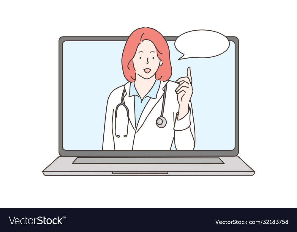 Consultation medicine healthcare communication Vector Image