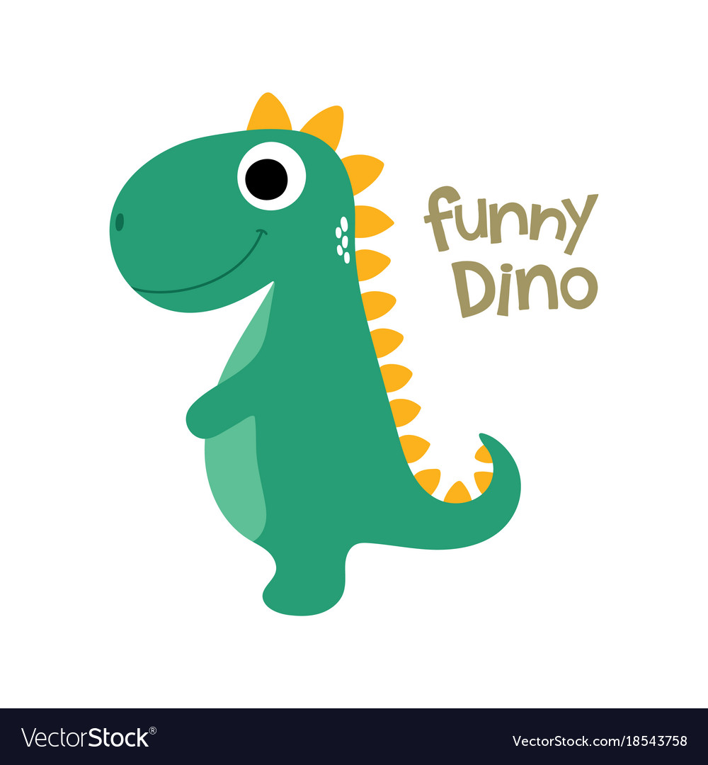 Cute dino Royalty Free Vector Image - VectorStock