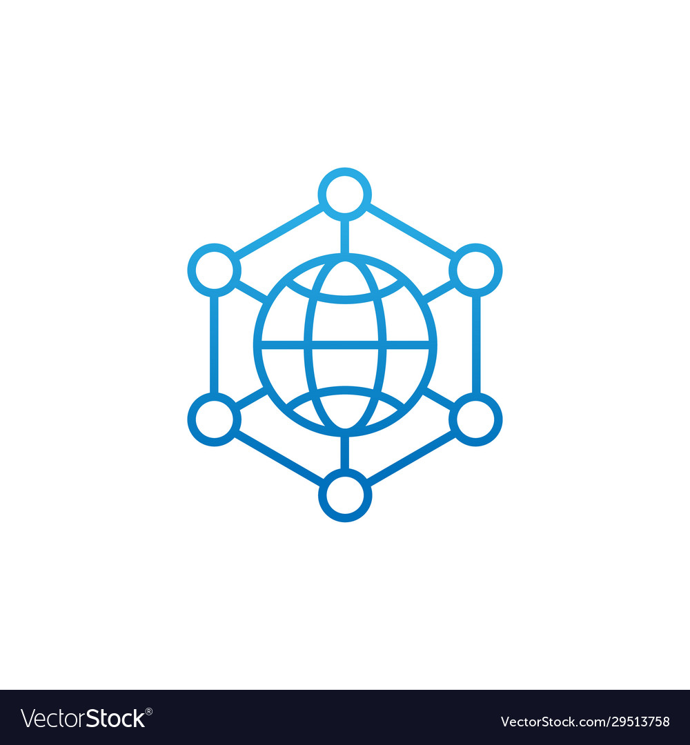 Network icon design flat symbol