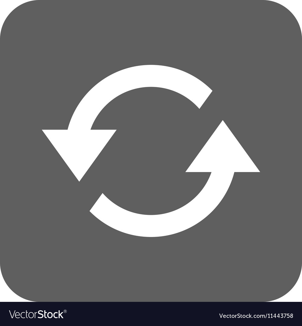 Refresh arrows flat squared icon