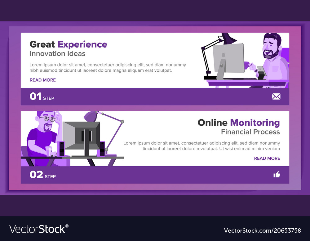 Website Banners Design Template Business Vector Image