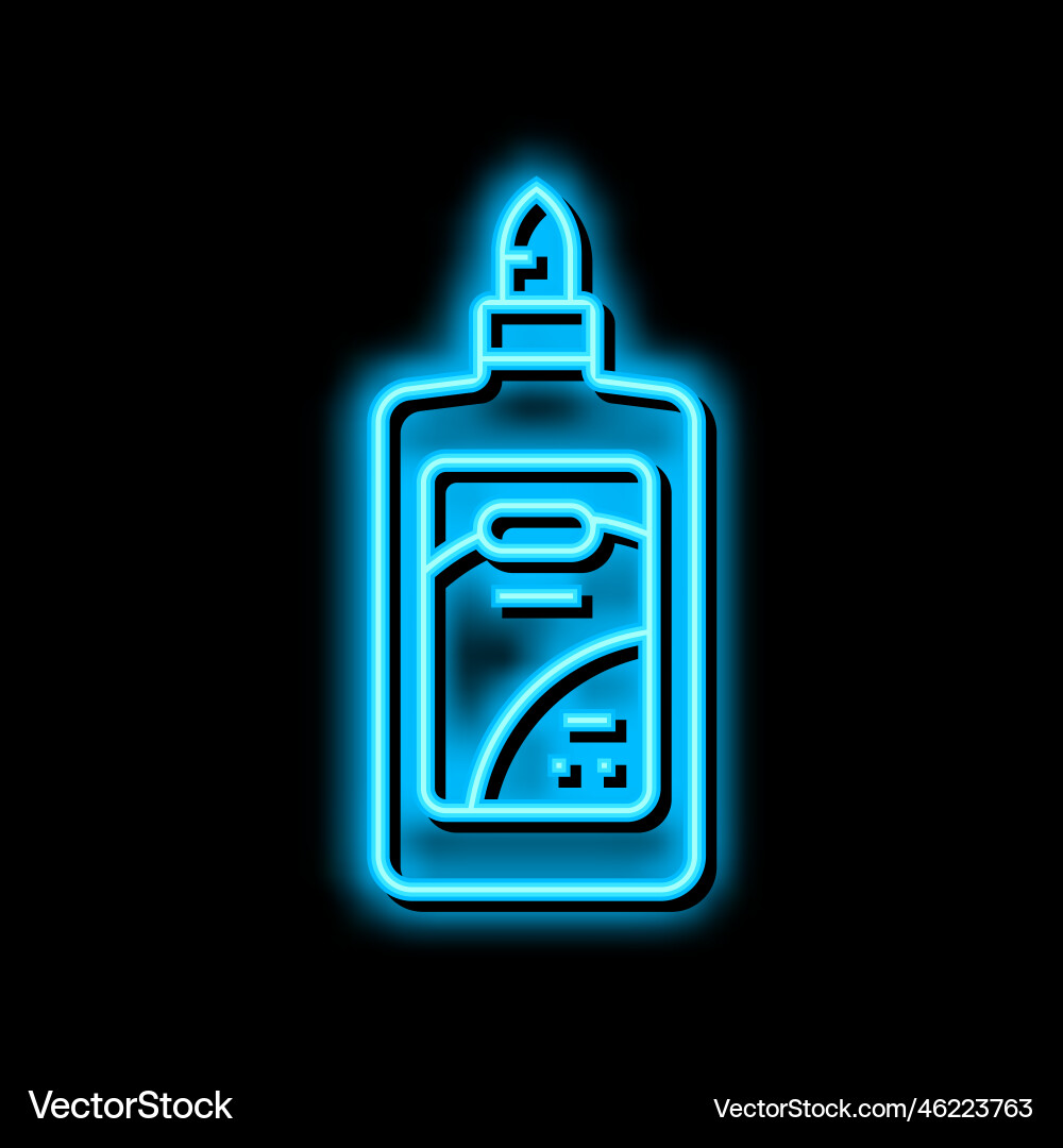 Glue stationery neon glow icon Royalty Free Vector Image
