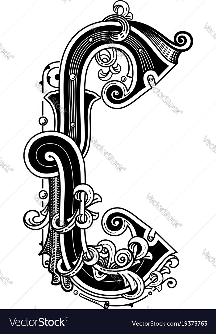 Letter C Royalty Free Vector Image