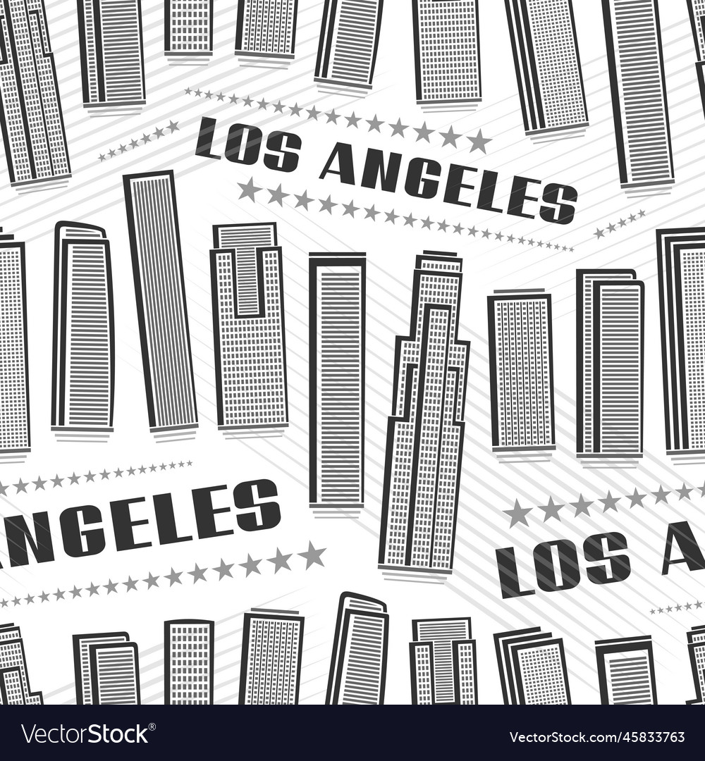 Los Angeles Seamless Pattern Royalty Free Vector Image Los Angeles Seamless Pattern Vector 45833763