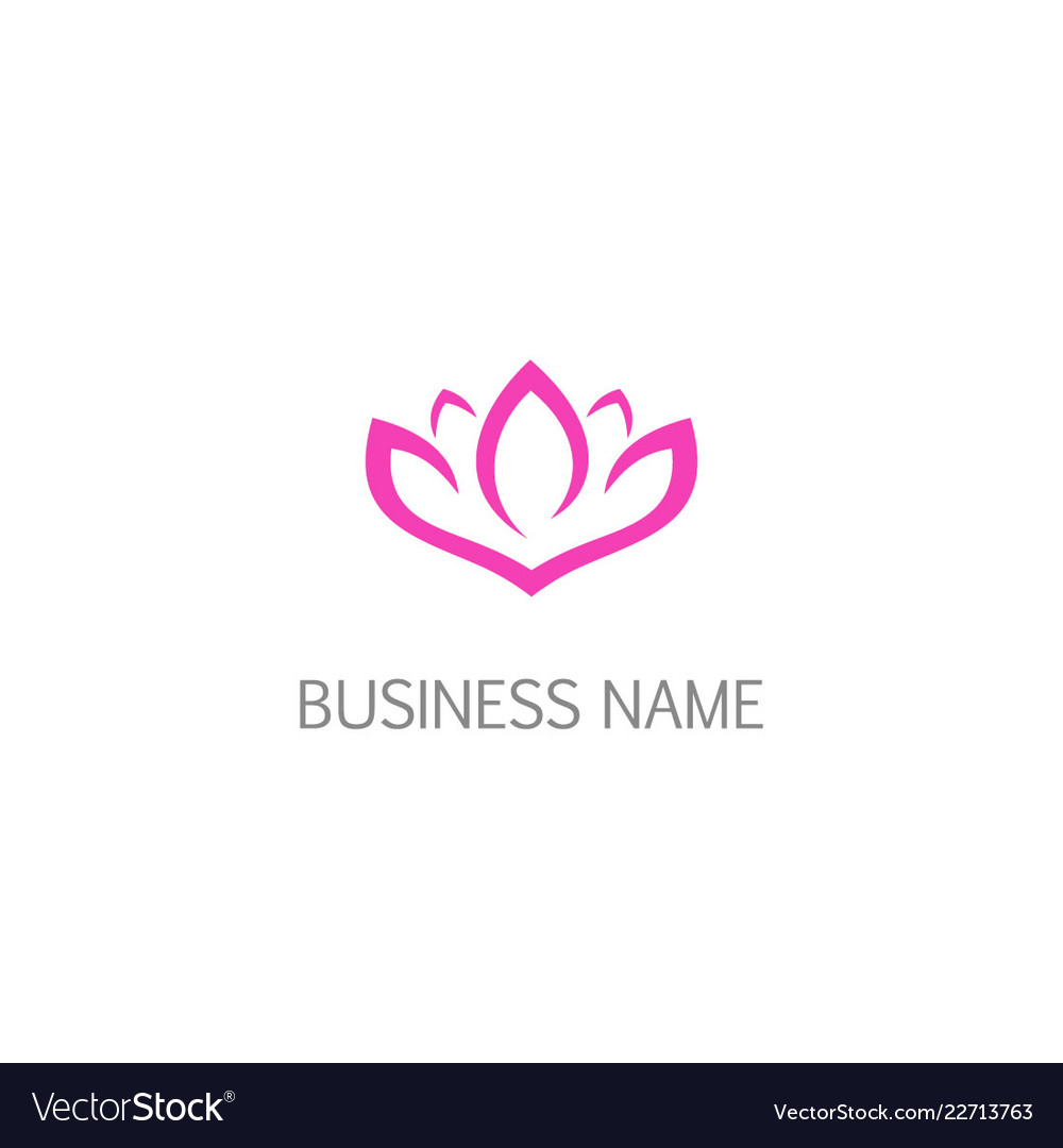 Lotus flower beauty nature logo