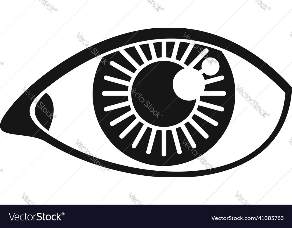 Observe eye icon simple view look Royalty Free Vector Image