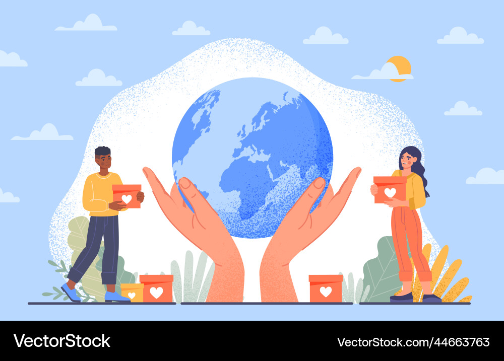 Save world concept Royalty Free Vector Image - VectorStock