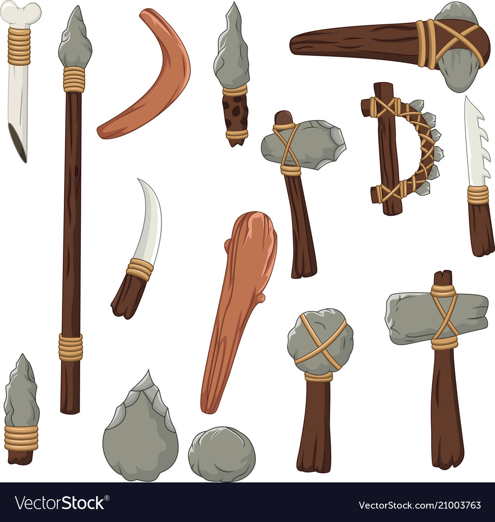 set-tools-of-prehistoric-man-royalty-free-vector-image