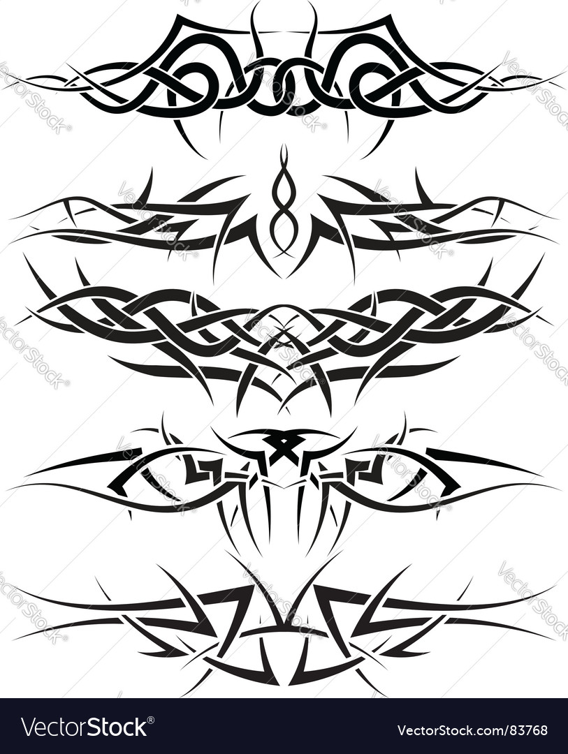 Tattoos set Royalty Free Vector Image - VectorStock