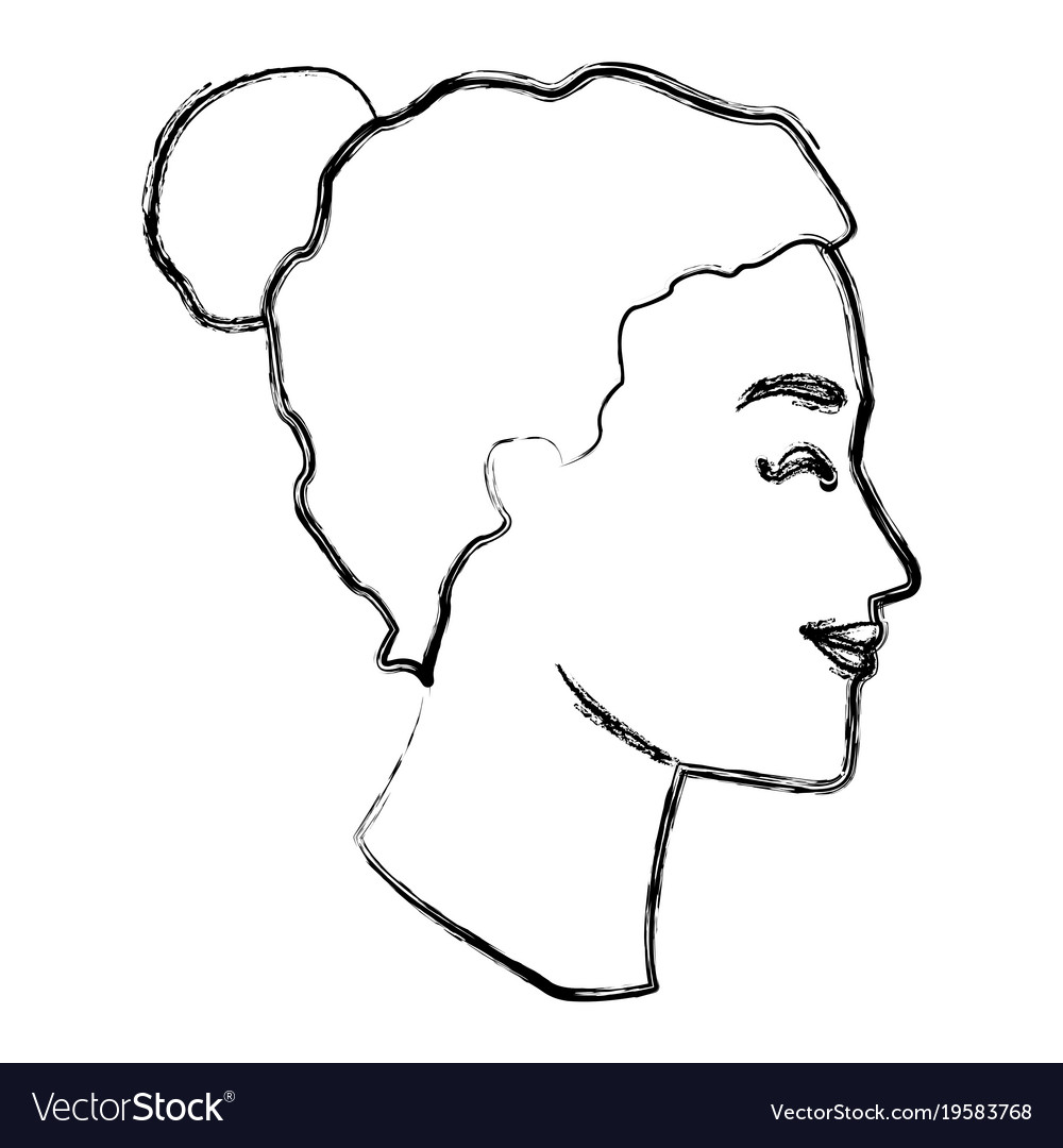 Woman head silhouette