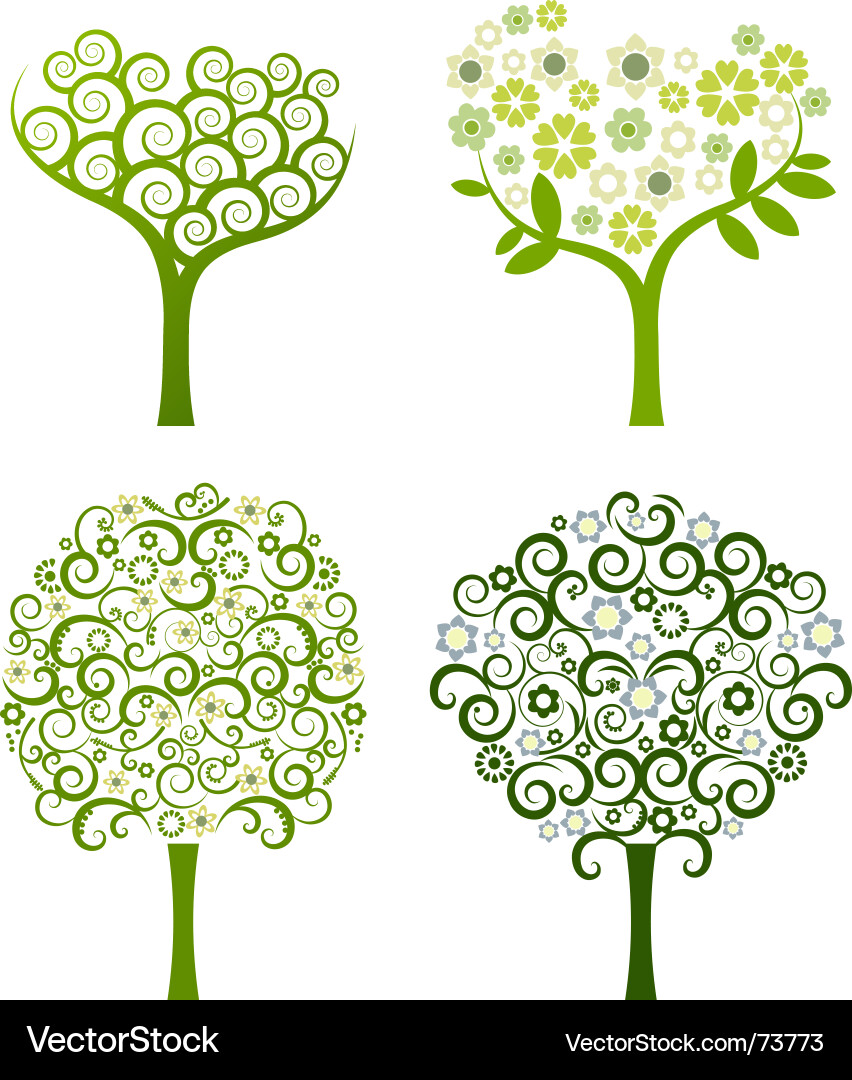 Abstract blooming tree Royalty Free Vector Image