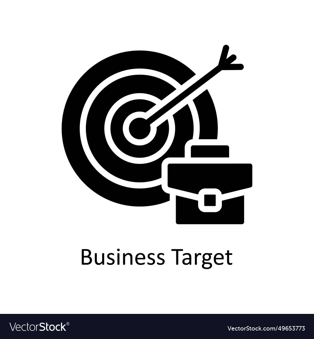 Business target solid icon design