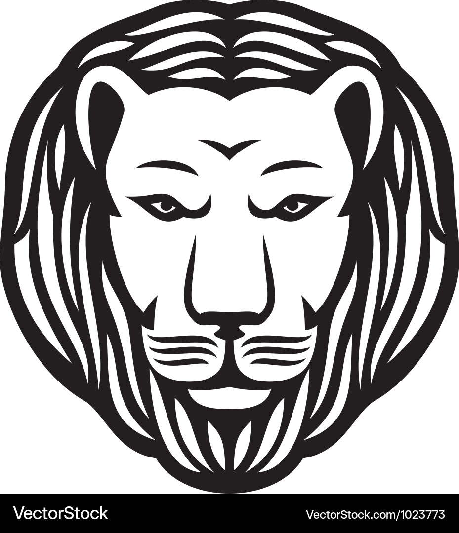 Lion head Royalty Free Vector Image - VectorStock