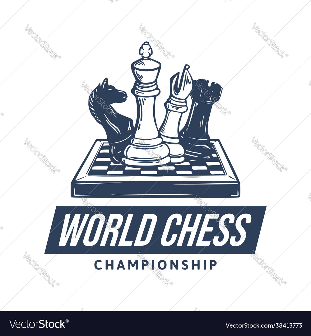 Premium Vector  Logo design chess grand master champion with