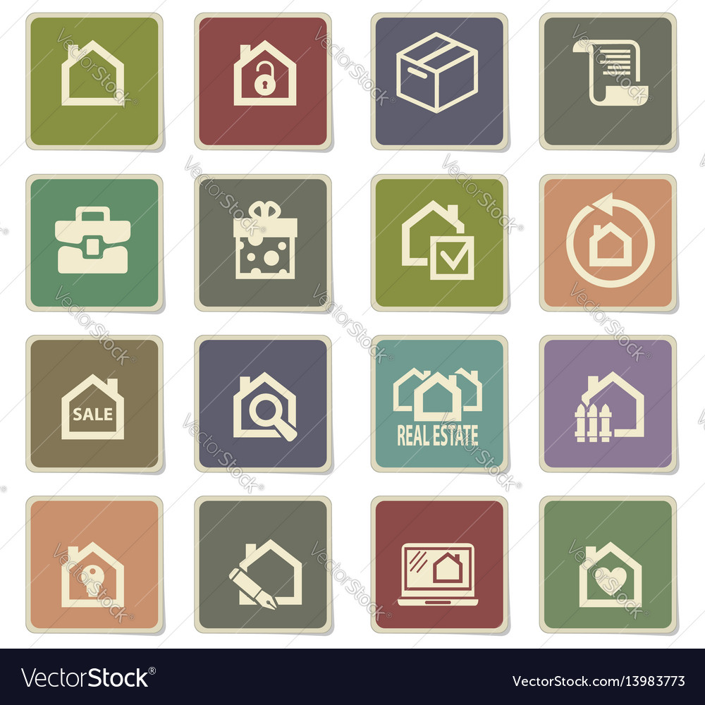 Real estate icon set