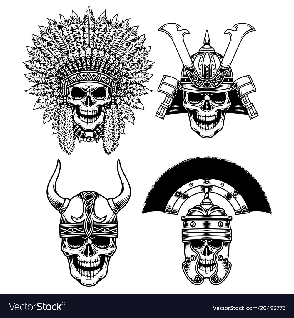 Warrior Skull, Vectors